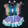 Světelný oblek Anděl Svítící křídla Blikající motýlí sukně LED Dětské kostýmy Rekvizity Dívčí sukně
