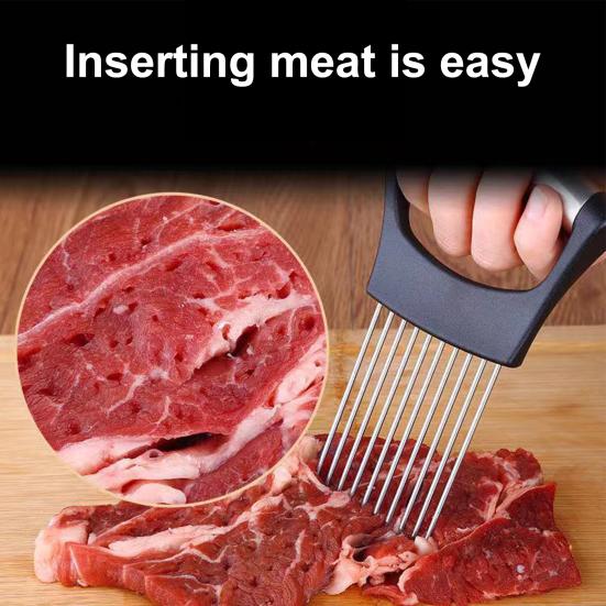 Helpful Onion Holder Good Toughness Comfortable Grip Convenient Durable Guide Slicing Cutter Cooking