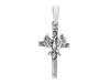 Silver Men's Patriotic Pendant Oxidized Cross Eagle with Crown 925