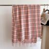 Unisex Korean Plaid Thick Winter Scarf with Tassels - Imitation Cashmere Shawl