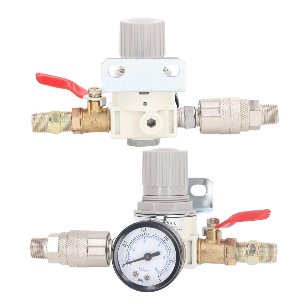  Compressor Pressure Regulator 1/4 Inch NPT  Pressure Regulator with 0‑1MPa Gauge for Pneumati