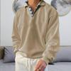 Season Long-sleeved V-neck Men's Lapel Loose Sweater Men's Clothing