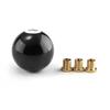Schwarzer 8-Ball Billard Runder Schaltknauf, Acryl Geschwindigkeits-Schalthebel mit 3 Adaptern Universelle Passform für Schaltfahrzeuge