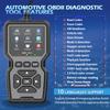 Professional OBD2 Diagnostic Scanner Tool, USB Powered, Engine Fault Detector, Code Reader, Battery Tester, I/M Readiness, Code Eraser, 10 Language