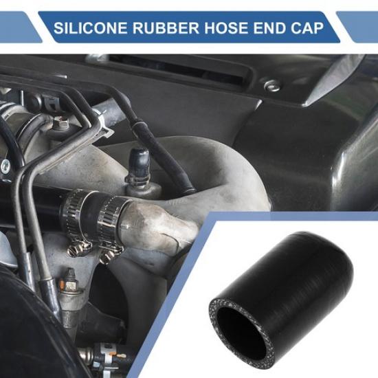 50mm Length 28mm11 ID Black Car Silicone Hose End Cap Universal