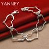 925er Sterlingsilber 8 Zoll Schönes Herzarmband Damen Mode Hochzeitsgeschenk Schmuck Partyzubehör