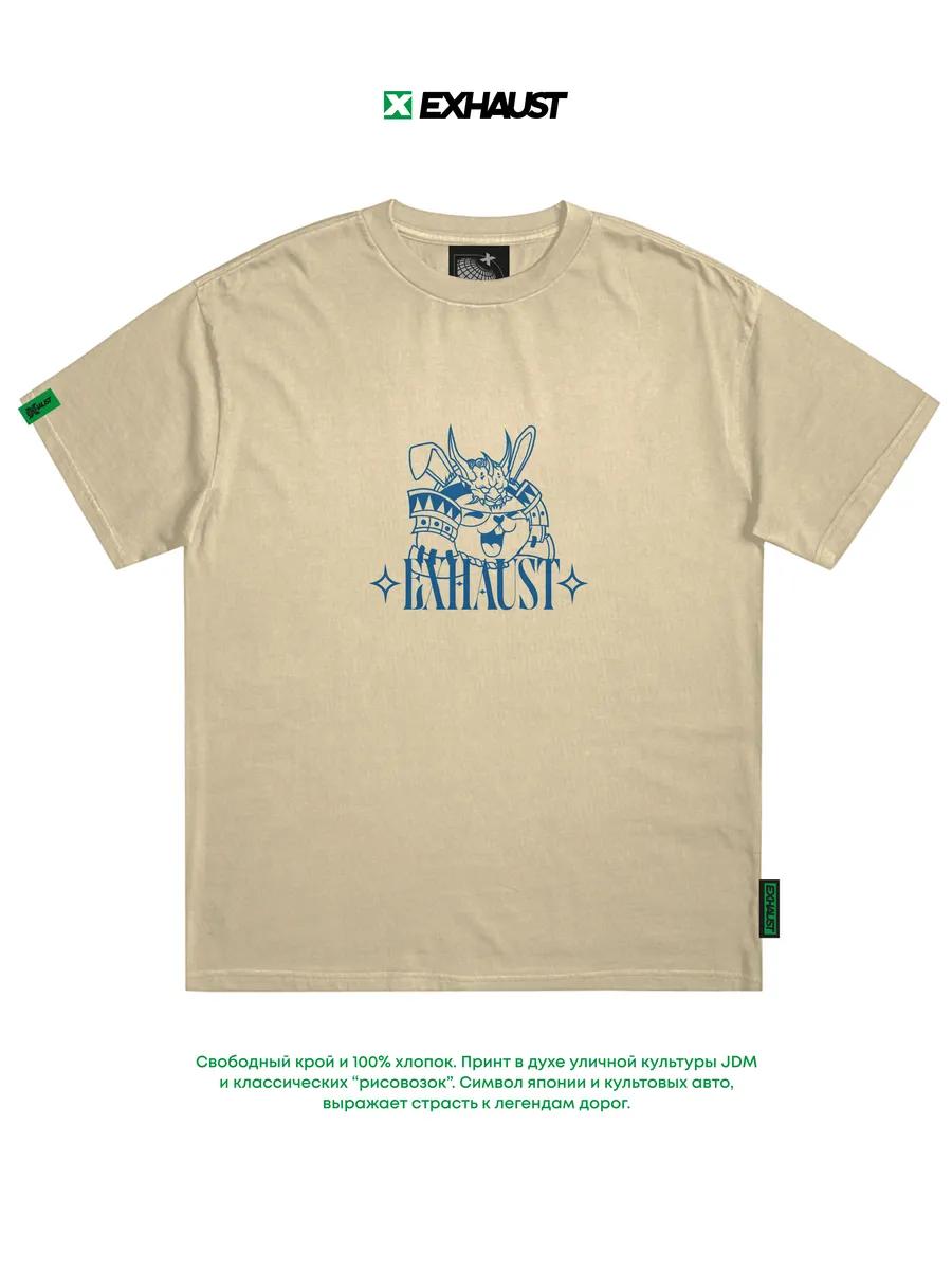 Oversized JDM RABBIT print cotton T-shirt XL