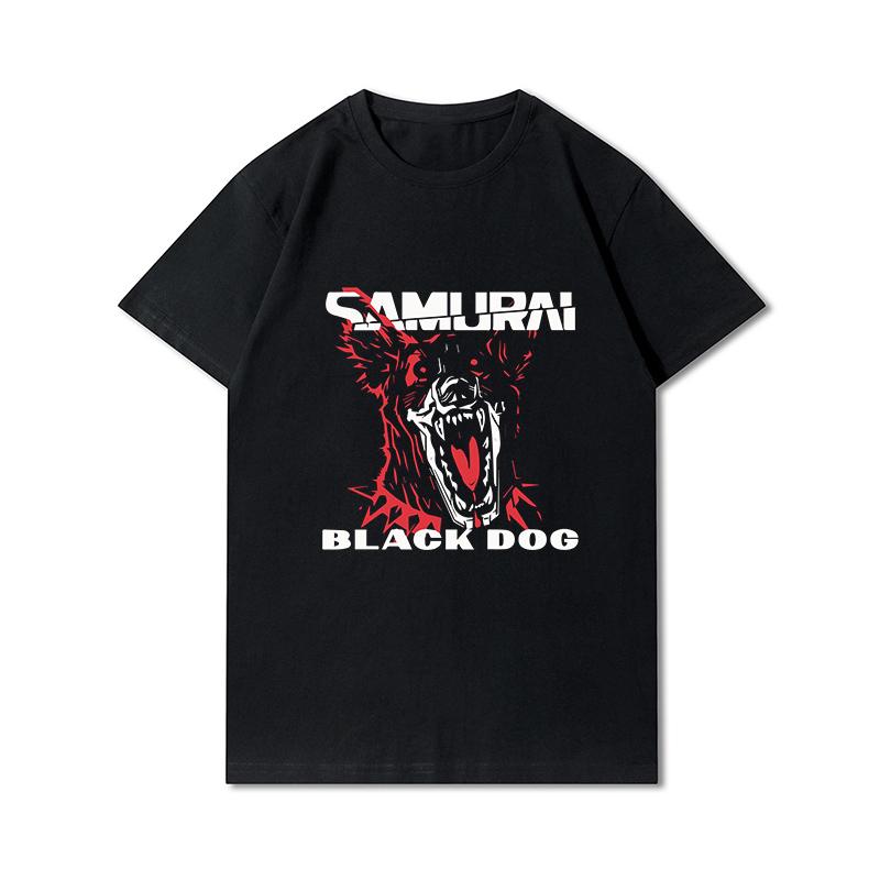 Tricouri 100% bumbac de vară pentru bărbați Vintage Samurai Retro Japanese Gaming 2077 Art Gam Printed Casual Top Tricouri