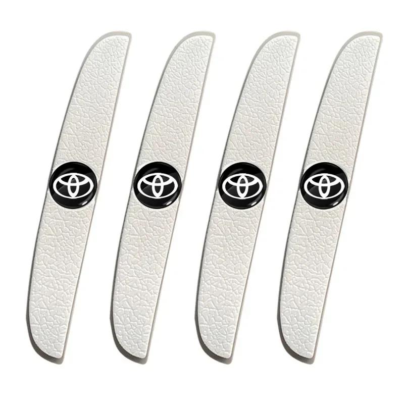 

4 шт. Защитная полоса от столкновений на дверь автомобиля, наклейка для защиты зеркала заднего вида для Toyota Prius Avensis Rav4 Auris Yaris Verso Land Cruiser белый