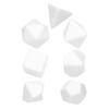 7Pcs/set Plastic Dices Multi-Sided Dices Different Size Blank Polyhedral Dices Kid Educational Toy DIY Board Game Dices