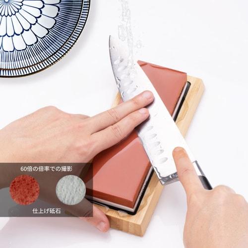 Akizora Knife Sharpening Stone, 400mm, 1000mm, 3000mm, 8000mm, Double-Sided Whetstone Set, Bamboo Non-Slip Stand, Fixed Angle Holder for Surface Resur