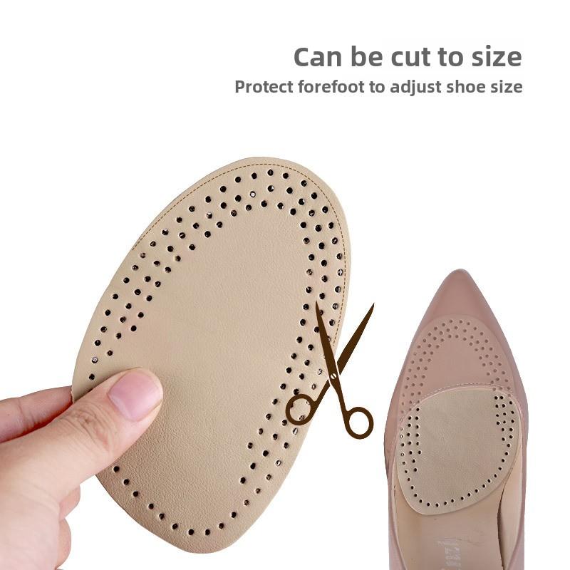 Soletta in Pelle di Mucca per Avampiede da Donna per Tacchi Alti, Anti-Dolore, Antiscivolo, Mezza Misura, Super Morbida, Comoda