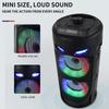 BT Speaker Loud Boombox with Double Subwoofer Deep Bass Lights Outdoor Speaker Support USB/TF/AUX/FM/BT/MIC for Home Party Gift