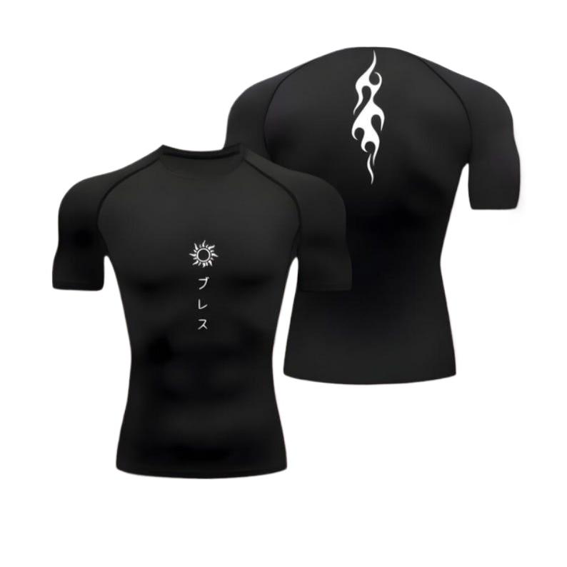 Tanjiro Compression Shirt | Compressor, Demon Slayer, Tanjiro Kamado, Hinokami Kagura, Sun Breathing, Anime, Gym, Shirt, Sport, Fitnesswear