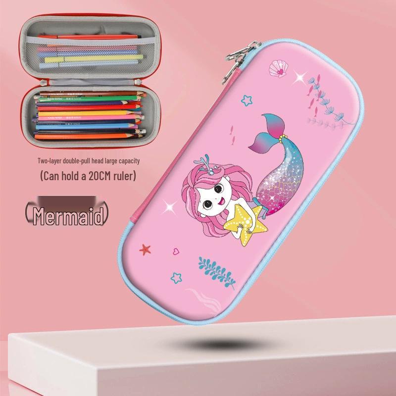 Large Capacity 3D Cartoon Pencil Case with EVA Waterproof Material for Primary School Students