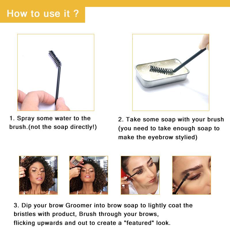 Beckisue Eyebrow Styling Soap Wild Eyebrow Cream Colourless Long Lasting Natural Eyebrow Soap