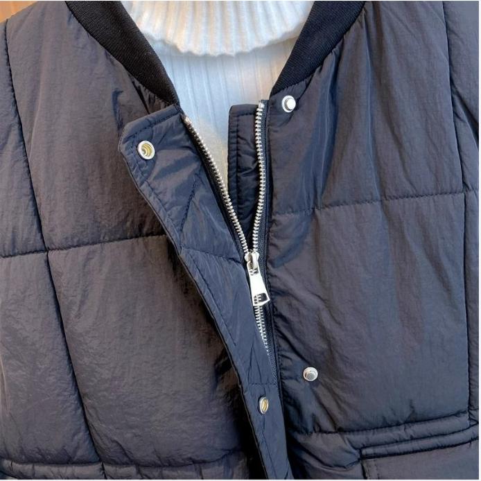 Autumn and Winter Solid Color Niche Casual Loose Vest Women's Fashion All-match Sleeveless Stand-up Collar Waistcoat Waistcoat