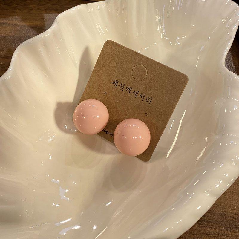 

Spring Wind Dopamine Color Resin Ball Stud Earrings for Women for Spring 2025 Super Hot Earrings Earrings