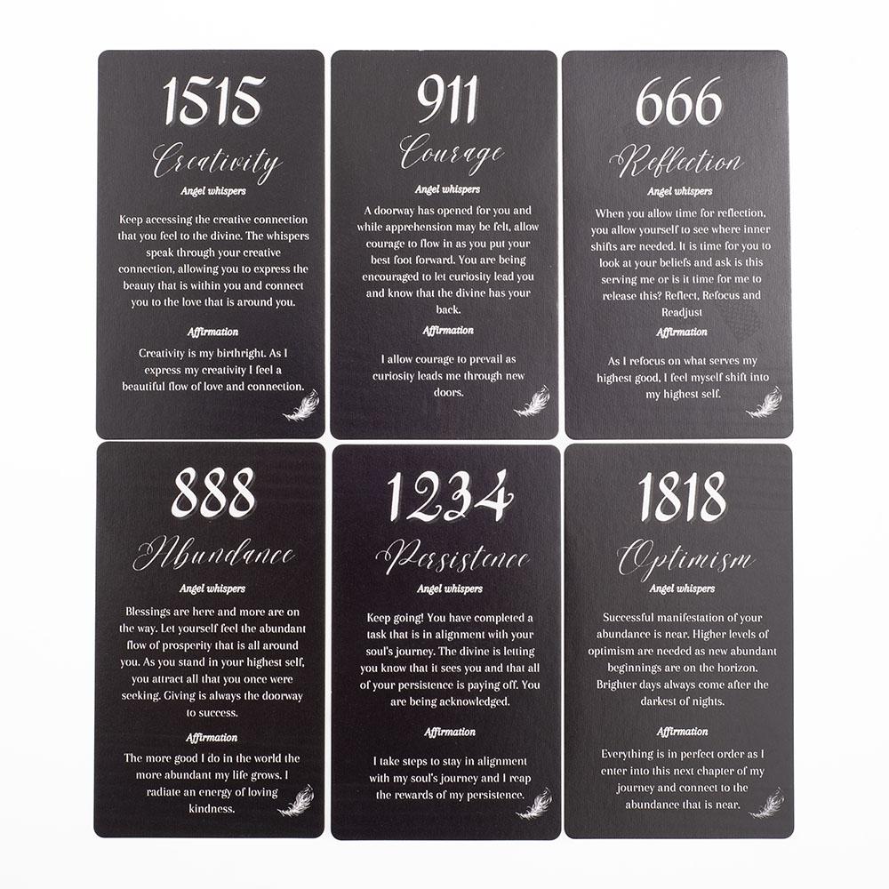 26Pcs Angel Whisper Cards English Version Fortune Telling Divination Tarot Board Game  Family Party Number Affirmation Card