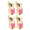 4Pcs Cartoon Photo Clip Cute Cat Style Durable Resin Stable Eye Catching Animal Note Holder for Wedding Party Office