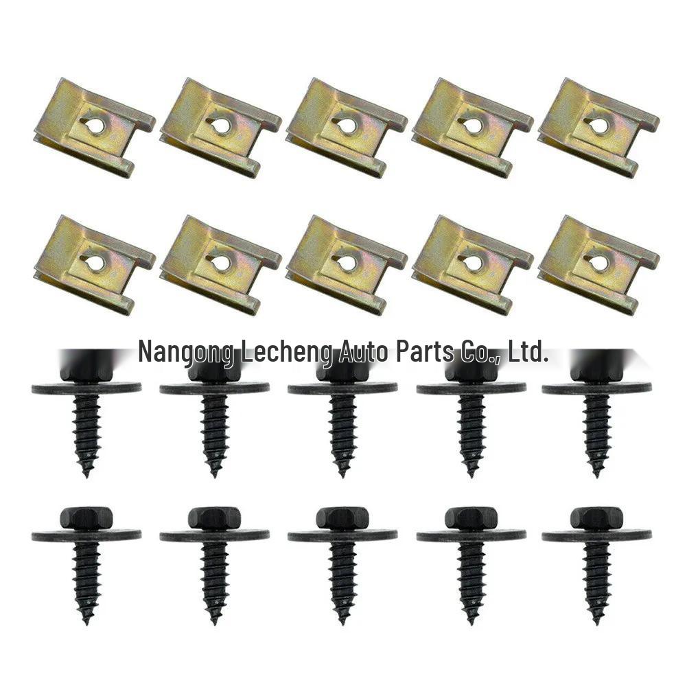 40-Piece Car U-Clip and Screw Kit for Mercedes BMW E46 92 90 Bumper/Fender Accessories