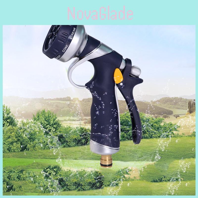 Premium 9-dial Spray Gun For High Pressure Metal Garden Hose With Ergonomic Grip