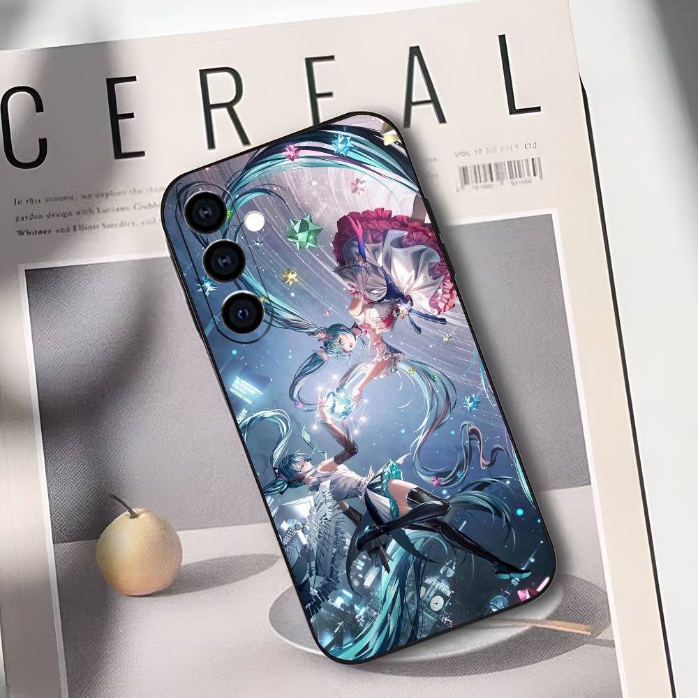 Soft Black M-MIKU Phone Case for Samsung Galaxy A73/A72/A71/A70/A53/A52/A51 And Other Models Compatible