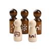 8 Pack Wooden Peg Dolls Peg People Peg Doll Bodies Natural Wood Shapes Figures Decorative Peg Doll People