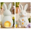Easter Hollowed Out Rabbit Resin Candlestick, White Bunny Candle Holder, Home Decoration With Tea Light Opening