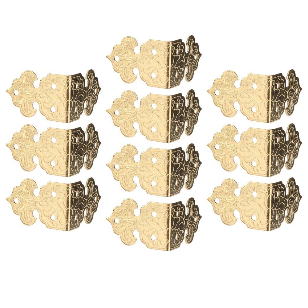 10sets Bronze Box Corner Protector Vintage Furniture Corner Protection Corner Guard  Furniture латунный