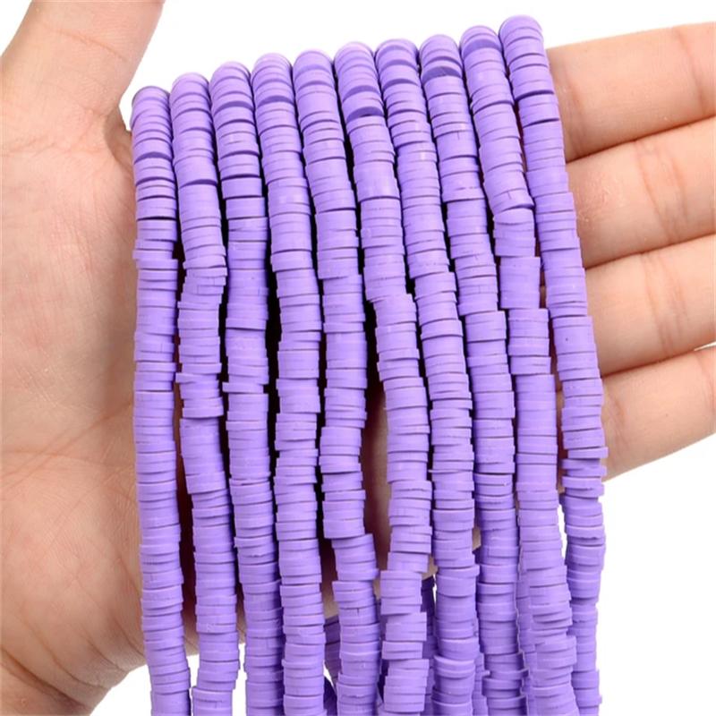 700Pcs/lot 6mm Flat Round Polymer Clay Beads Handmade Heishi Loose Spacer Beads for Jewelry Making DIY Bracelet Necklace Supplie