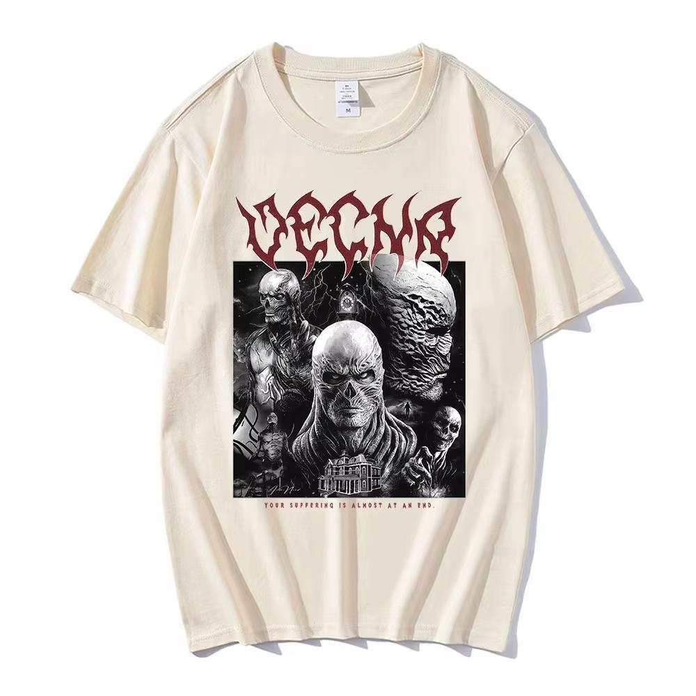TV Drama Stranger Vecna 001 Henry Creel Graphics Cotton Tshirt Unisex Vintage Fashion Short Sleeve Unisexs Shirt Fan Gifts