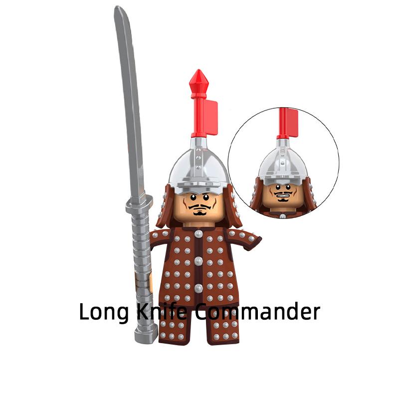 The Ancient Saber General Pikeman Broadsword Long Knife Soldier Blunderbuss Cavalry Commander Model Blocks MOC Bricks Set KT1091