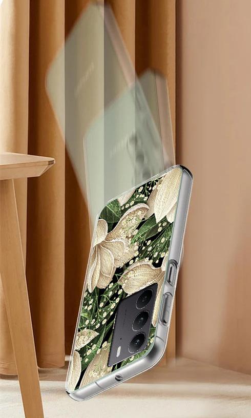 Etui Do Realme C75 / 14X 5G Obudowa Foto Case Plecki Kwiaty + Szkło 9H