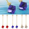 New Korean Style Simple Clear Rhinestone Dangle Eardrop Women's Wedding Earrings