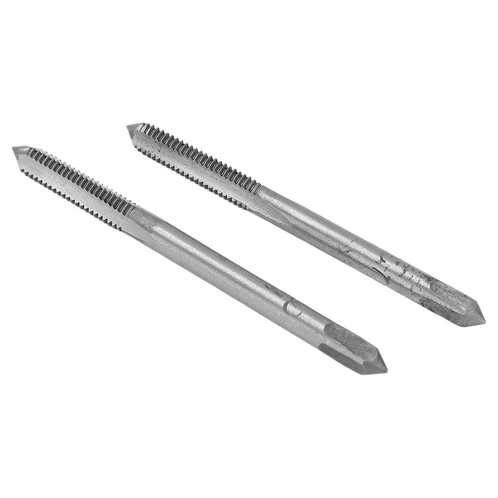 2Pcs Set Metric Machine Tap High Speed Steel 3 Straight Flutes Screw Thread Tapping ToolM4x0.7