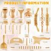 Ensemble d'outils de massage Maderothérapie 16-en-1 pour la sculpture corporelle, le drainage lymphatique, les outils de thérapie Maderoterapia, soulagement des douleurs musculaires, visage pour femmes