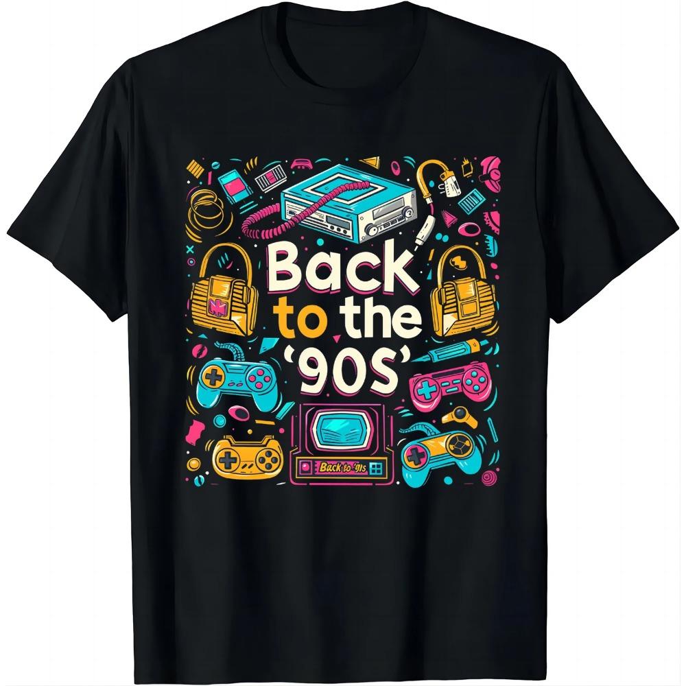 Men's Women's Kids Vintage Retro Back To 90's Graphic Design T-Shirt  Camisas Streetwear  Graphic T Shirts  Ropa Hombre