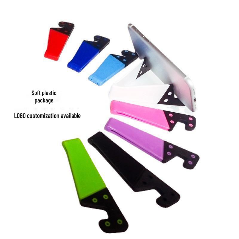 

V-образная складная портативная подставка для мобильных телефонов и планшетов с настраиваемым логотипом no glue чёрный