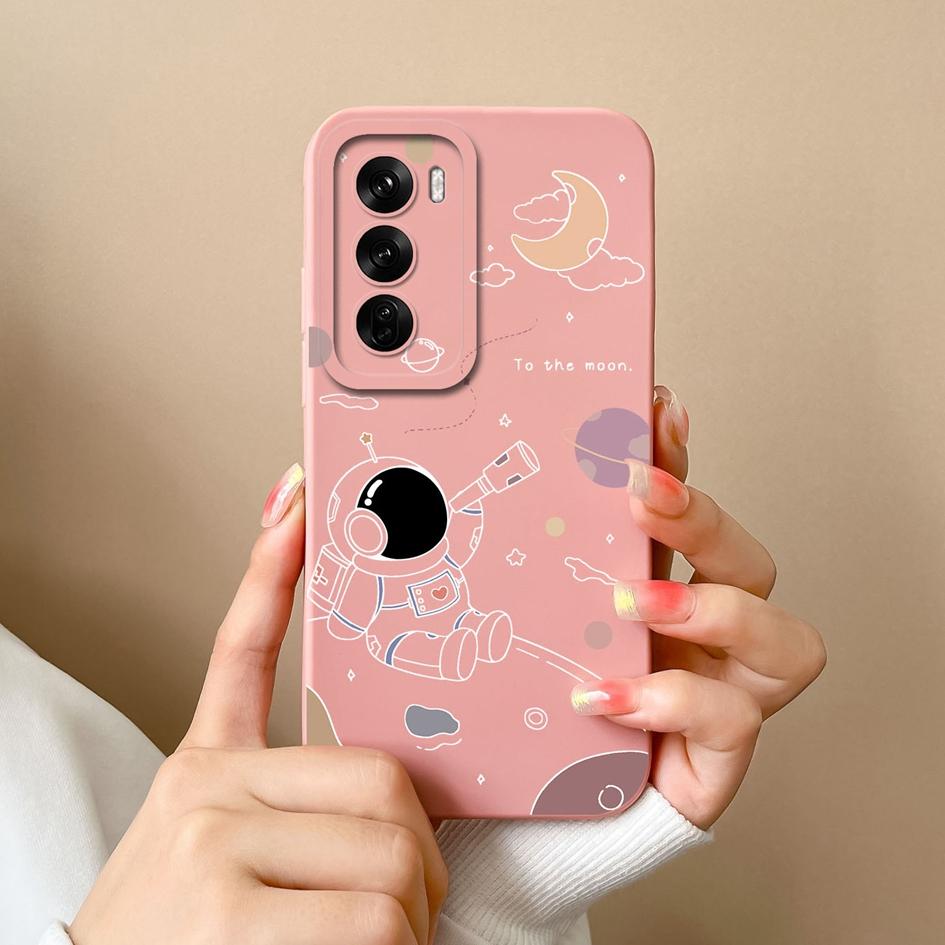 Husa Husa pentru Oppo Realme C63 Narzo N63 C61 Reno12 F Pro Desene animat Pilot Astronaut Model de înaltă calitate Protector de ecran din silicon moale Genți pentru telefon Capas
