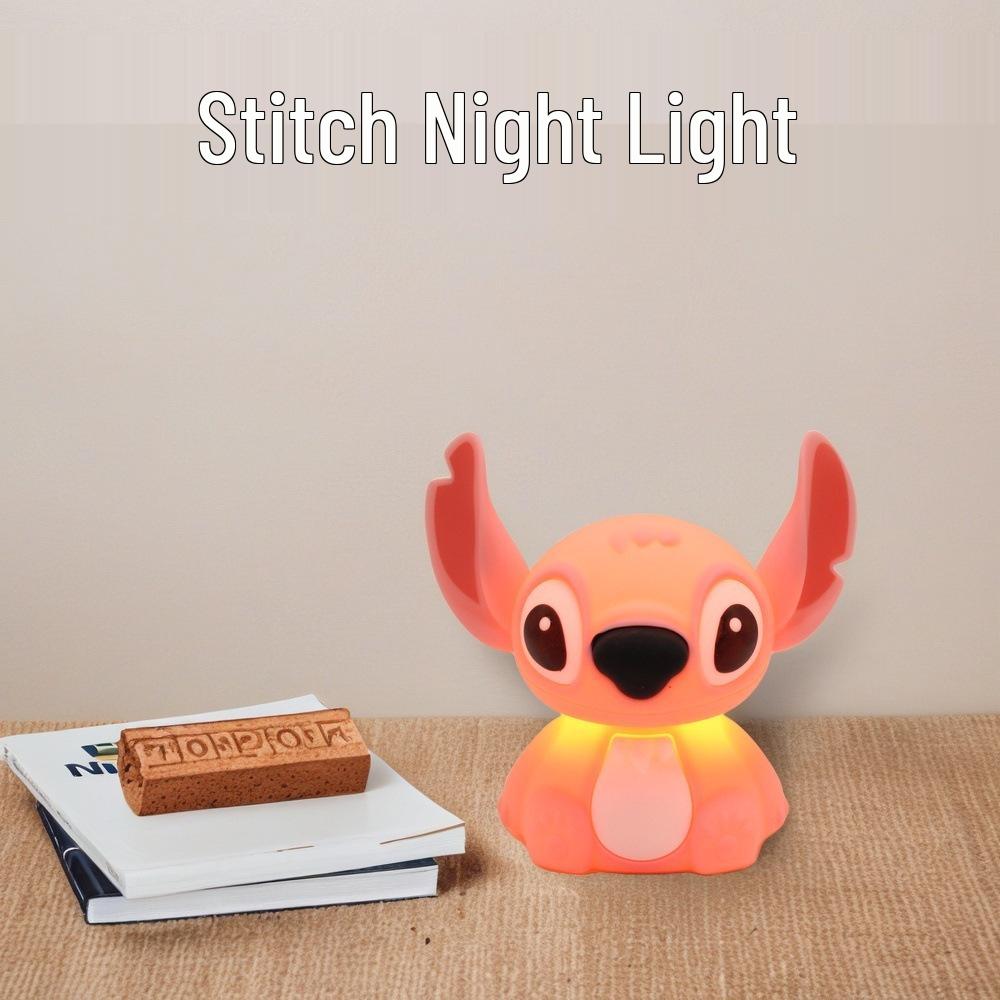 Stitch Cartoon Silicone Night Light - Eye-Friendly Bedside Decor & Birthday Gift