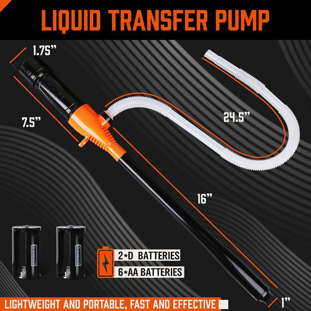 HORUSDY Portable Car Electric Oil Pump Car Fuel Tank Oil Pump Battery-powered Water Pump46×11×6CM