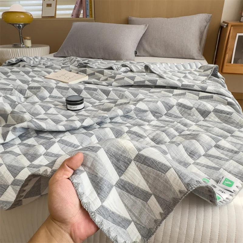 3-Layer Summer Quilt - Lightweight Multi-Functional Yarn (Thin Blanket/Bed Sheet, All-Season Comfort)