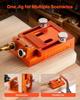 VEVOR Pocket Hole Jig Kit, 12 Mm To 48 Mm Adjustable, Jig Pocket Hole System with Step Drill, Hex Wrench, Drill Stop Ring, Square Drive Bit