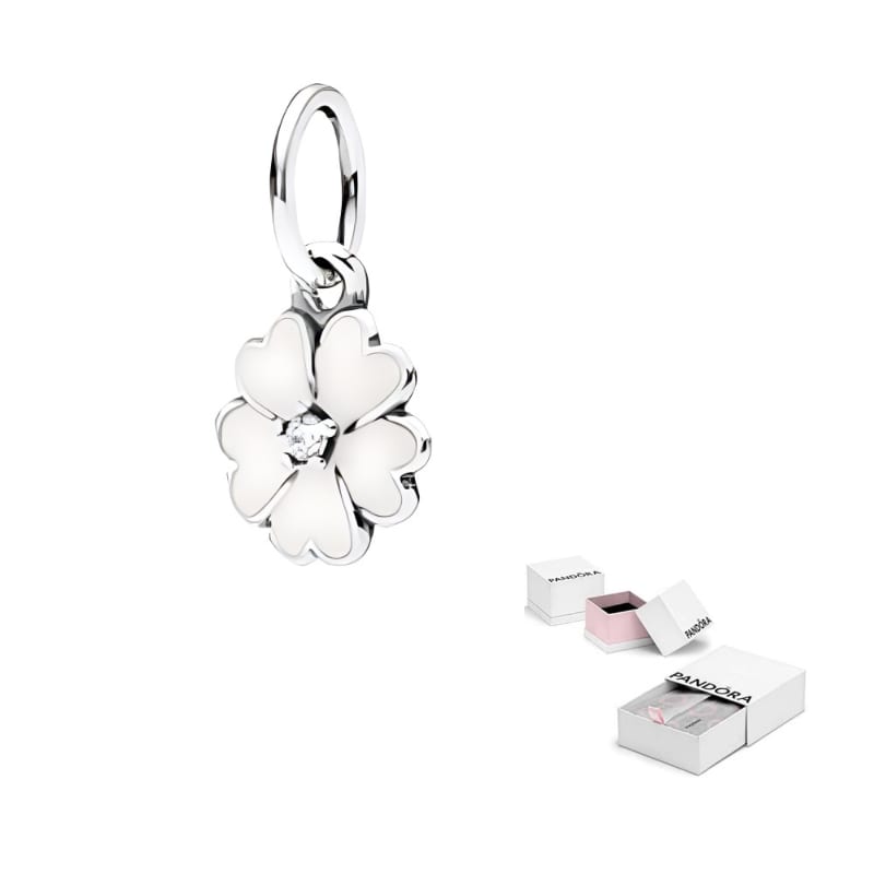 Pandora 925 Sterling Silver Charms & Pendants Women's White 390365EN12