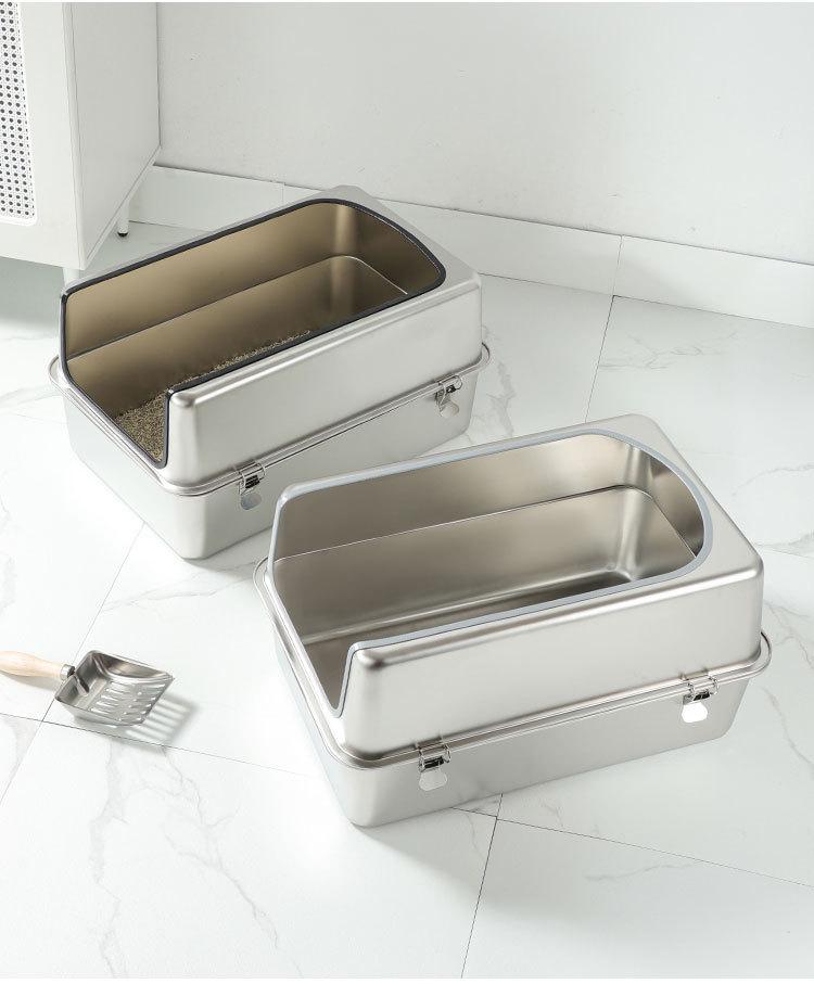 XL Spritzschutz & Sandfang Halboffene Katzentoilette