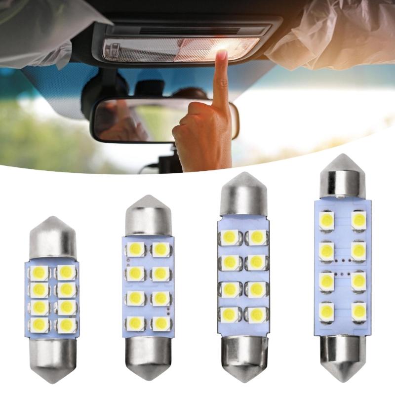 Festoon LED Tail Bulbs 31/36/39/41mm Double Pointed 12V 8SMD 1210 Car Interior Dome Reading Trunk License Plate Lights