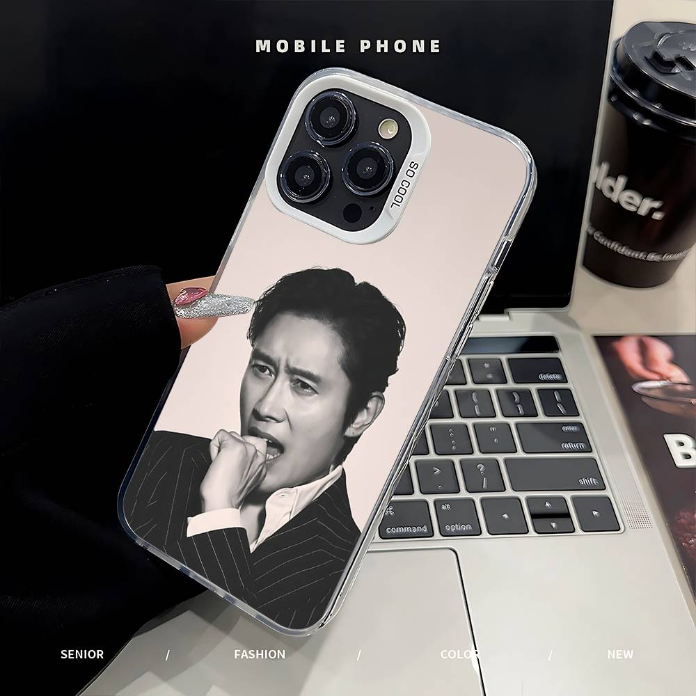 

Lee B-Byung H-Hun Phone Case For iPhone 16,15,14,13,12,11,Pro,Max,Plus,Mini,SE Anti Fall Gray White Matte Hard Bumper iPhone11