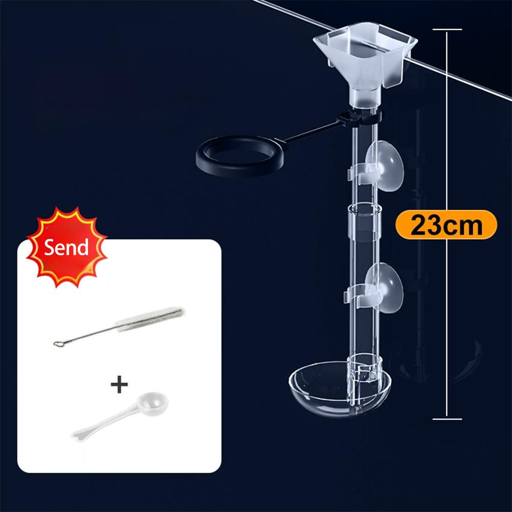 

Acrylic Aquarium Fish Feeder Transparent Tube Floating Sinking Feed Suction Cup Feeding Ring Fish Tank Accessory S