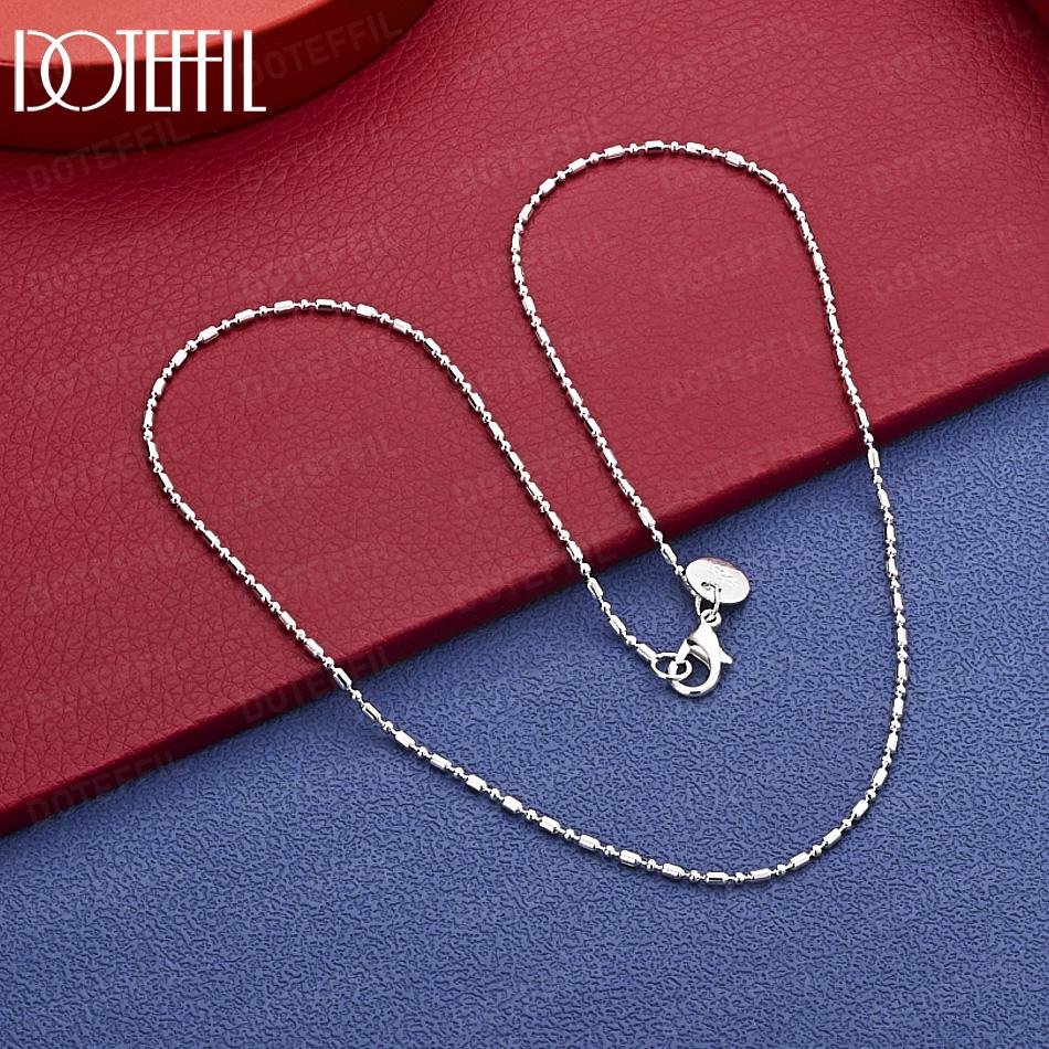 Srebro Próby 925 Łańcuszek Bambusowy 16-30 Calów Biżuteria Fashion Naszyjnik Ślubny